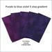purple to blue violet gradient of hand dyed quilting cotton