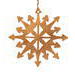 Handmade Wood Snowflake Style Rustic Christmas Tree Ornament Made From Reclaimed Wood Lightly Sanded and Finished With Clear Shellac