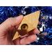 Handmade Wood Birdhouse Ornament Collectable Christmas Tree Ornament shapeed like a Christmas tree. Made from select-grade hardwoods, hand-sanded, and finished with a custom blend of oils and waxes using traditional woodworking tools.