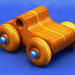 Handmade Wooden Toy Monster Pickup Truck Finished With Amber Shellac and Metallic Saphire Blue Paint From My Play Pal Collection.