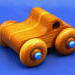Handmade Wooden Toy Monster Pickup Truck Finished With Amber Shellac and Metallic Saphire Blue Paint From My Play Pal Collection.