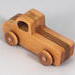 Handmade wooden toy pickup truck handmade from oak, poplar, and birch hardwoods with a satin polyurethane finish from my Play Pal Collection.
