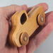 Handmade wooden toy pickup truck handmade from oak, poplar, and birch hardwoods with a satin polyurethane finish from my Play Pal Collection.