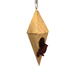 Handmade Wood Birdhouse Ornament Collectable Christmas Tree Ornament shapeed like a Christmas tree. Made from select-grade hardwoods, hand-sanded, and finished with a custom blend of oils and waxes using traditional woodworking tools.