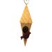 Handmade Wood Birdhouse Ornament Collectable Christmas Tree Ornament shapeed like a Christmas tree. Made from select-grade hardwoods, hand-sanded, and finished with a custom blend of oils and waxes using traditional woodworking tools.