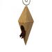 Handmade Wood Birdhouse Ornament Collectable Christmas Tree Ornament shapeed like a Christmas tree. Made from select-grade hardwoods, hand-sanded, and finished with a custom blend of oils and waxes using traditional woodworking tools.