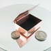 Tiny Hinge Lid Solid Copper Trinket Box with Nephrite Jade gemstone