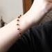 Gold Sterling Silver Garnet Gemstone Bracelet