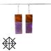 Wood and Resin Dangle Bar Earrings front view