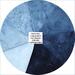 Blue gradient of hand dyed quilting cotton