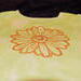Youth Size 6 Gold-Sparkle Flower shirt - Lime Green