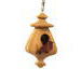 Handmade Wood Birdhouse Ornament Collectable Christmas Tree Ornament shapeed like a Christmas tree. Made from select-grade hardwoods, hand-sanded, and finished with a custom blend of oils and waxes using traditional woodworking tools.