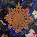 Rustic Snowflake Christmas Tree Ornament Handmade From Reclaimed Wood And Finished With Clear Shellac