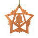 Rustic Bell And Star Christmas Tree Ornament Handmade From Reclaimed Wood And Finished With Clear Shellac