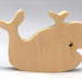 Handmade Wooden Toy Whale Cutout, Unfinished, Unpainted, Ready to Paint, and Freestanding, From My Itty Bitty Animal Collection