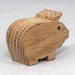 Handmade Wood Toy Pig Cutout 2 Inches Long  Unfinished, Unpainted, and Ready To Paint, Freestanding, from My Itty Bitty Animal Collection