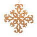 Wood Snowflake Style Christmas Tree Ornament Handmade From Reclaimed Wood And Finished With Clear Shellac