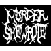 Mockup: image is a brutal font meshed together reading Murder She Wrote in the style of a Metal band logo.
