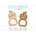 Halloween Pumpkin​ Napkin Ring SVG Template File for Laser or CNC Cutting Wood or Acrylic.