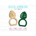 Monstera Leaf​ Napkin Ring SVG Template File for Laser or CNC Cutting Wood or Acrylic.