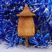 Handmade Wood Birdhouse Ornament Collectable Christmas Tree Ornament shapeed like a Christmas tree. Made from select-grade hardwoods, hand-sanded, and finished with a custom blend of oils and waxes using traditional woodworking tools.