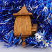 Handmade Wood Birdhouse Ornament Collectable Christmas Tree Ornament shapeed like a Christmas tree. Made from select-grade hardwoods, hand-sanded, and finished with a custom blend of oils and waxes using traditional woodworking tools.