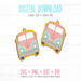Retro Van Earrings SVG Laser Cut and Score File, Painted Example
