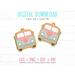 Retro Van Earrings SVG Laser Cut and Score File, Painted Example