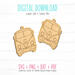Retro Van Earrings SVG Laser Cut and Score File