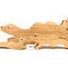 Handmade Gecko Animal Family Stacking Freestanding Puzzle made from select-grade hardwoods using traditional woodworking tools and techniques. The puzzle has been finished with durable, clear shellac. Perfect for teaching motor skills.