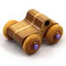 This handmade wood toy truck is a unique and durable addition to any child's playroom. Made from three laminations of oak and poplar hardwoods and finished with satin polyurethane, amber shellac, and metallic purple paint. This toy pickup truck will withstand rough-and-tumble play. With a focus on quality, each toy is carefully assembled and tested, with only the highest quality materials used in the construction process.