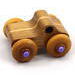 This handmade wood toy truck is a unique and durable addition to any child's playroom. Made from three laminations of oak and poplar hardwoods and finished with satin polyurethane, amber shellac, and metallic purple paint. This toy pickup truck will withstand rough-and-tumble play. With a focus on quality, each toy is carefully assembled and tested, with only the highest quality materials used in the construction process.