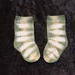 Size 3 Infant Socks - Green, Ecru