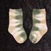 Size 3 Infant Socks - Green, Ecru