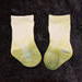 Size 1 Infant Socks - Light & Dark Green