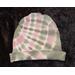 Knit Cap - Rose Pink & Green stripes