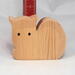Handmade wooden toy cat cutout unfinished, unpainted, paintable, and ready to paint, freestanding from my Itty Bitty Animal Collection.