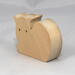 Handmade wooden toy cat cutout unfinished, unpainted, paintable, and ready to paint, freestanding from my Itty Bitty Animal Collection.