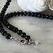 Black beaded necklace clasp