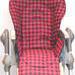 red and black checked custom padded replacement high chair cover, kids furniture protector for the polly and duodiner DLX 6-in-1chair