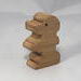 Handmade wood poodle puppy cutout made from unfinished wood. It is sanded and ready to paint. It is freestanding and an excellent pretend toy that can also be used for crafts.