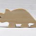 Toy Dinosaur Cutout Triceratops Handmade Unfinished Paintable Freestanding And Stackable From My Itty Bitty Animal Collection