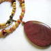 Lemon Jade and wood statement necklace