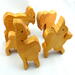 Handmade wooden toy stacking puzzle with five freestanding goats finished with a custom blend of nontoxic oils and waxes.