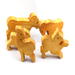 Handmade wooden toy stacking puzzle with five freestanding goats finished with a custom blend of nontoxic oils and waxes.