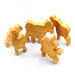 Handmade wooden toy stacking puzzle with five freestanding goats finished with a custom blend of nontoxic oils and waxes.
