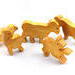 Handmade wooden toy stacking puzzle with five freestanding goats finished with a custom blend of nontoxic oils and waxes.