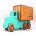 This handmade wooden toy truck is a box truck or moving van, painted in your choice of several colors. The wheels and body of the truck are finished with shellac.