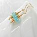 Aqua chalcedony and 14K gold filled earrings by MariesGems.