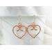 Copper wire heart earrings wire wrapped with sterling silver filled wire by MariesGems.